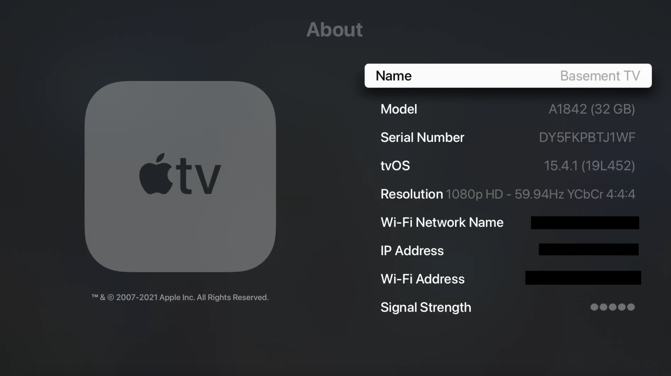 Match Apple TV name to Ditto room code